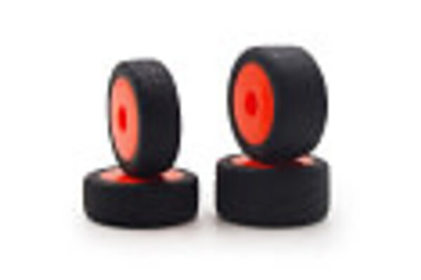CARISMA CIS15637  GT24B Tires, Mounted (4): Orange Wheels