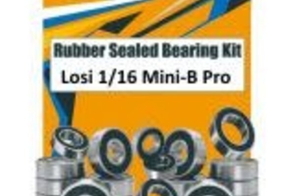 Powerhobby PHB5825  Powerhobby Rubber Sealed Bearing Kit Losi 1/16 Mini-B Pro 2WD