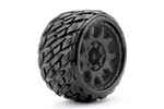 Jetko Tires JKO1603CBMSGBB3  1/8 SGT 3.8 Rockform Tires Mounted on Black Claw Rims, Medium Soft, Belted, 12mm (2)