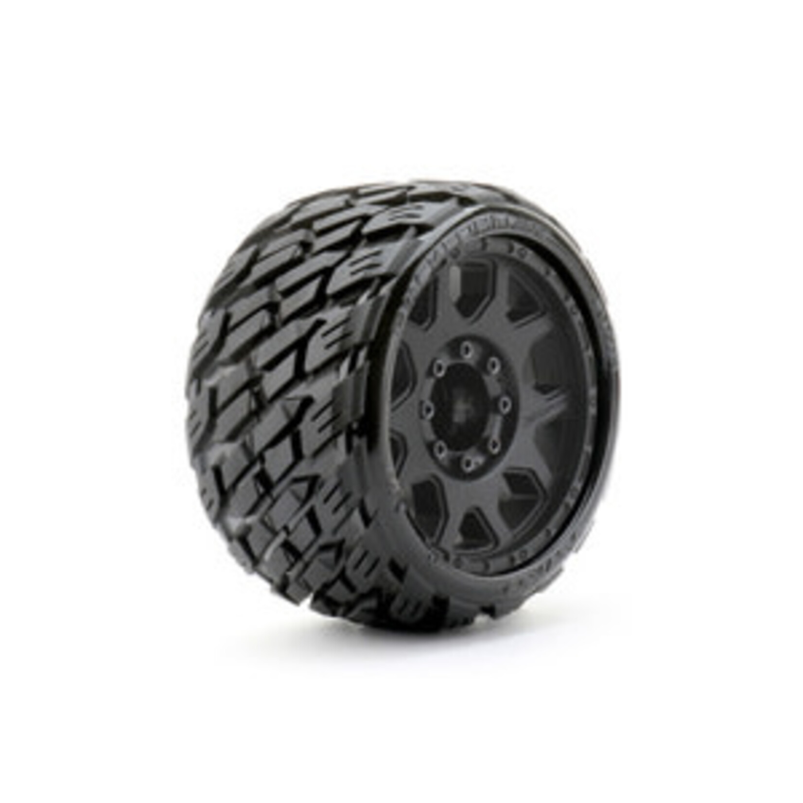 Jetko Tires JKO1603CBMSGBB3  1/8 SGT 3.8 Rockform Tires Mounted on Black Claw Rims, Medium Soft, Belted, 12mm (2)