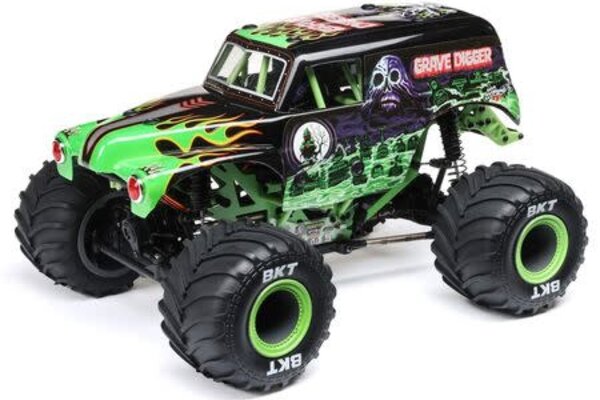 LOSI LOS01026T1  1/18 Mini LMT 4X4 Brushed Monster Truck RTR, Grave Digger