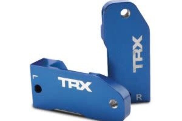 Traxxas 3632A Caster blocks, 30-degree, blue-anodized 6061-T6 aluminum (left & right)/ suspension screw pin (2)