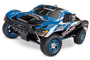 Traxxas 59076-3-BLUE Slayer® Pro 4X4: 1/10-Scale Nitro-Powered 4WD Short Course Racing Truck with TQi™ Traxxas Link™ Enabled 2.4GHz Radio System & Traxxas Stability Management (TSM)®