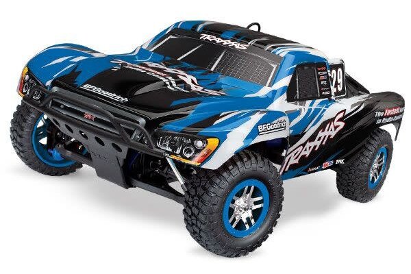 Traxxas 59076-3-BLUE Slayer® Pro 4X4: 1/10-Scale Nitro-Powered 4WD Short Course Racing Truck with TQi™ Traxxas Link™ Enabled 2.4GHz Radio System & Traxxas Stability Management (TSM)®