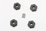 Traxxas 7154 Wheel hubs, hex (4)/ axle pins (1.5x8mm) (4)