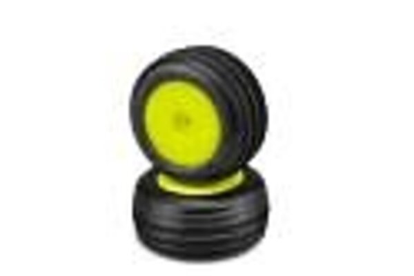J Concepts JCO3101-2291  Carvers - Green Compound - Pre Mounted, Yellow Wheels