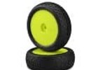 JCONCEPTS JCO40022211   JConcepts Mini-B Ellipse Pre-Mounted Front Tires (Yellow) (2) (Green)