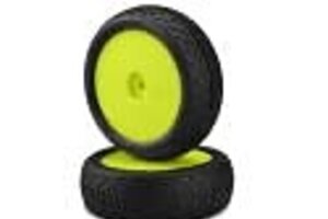JCONCEPTS JCO40022211   JConcepts Mini-B Ellipse Pre-Mounted Front Tires (Yellow) (2) (Green)