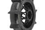 Proline Racing PRO1023810   Roost MX Sand/Snow Paddle Motorcycle Tire Mounted on Black Wheel for Promoto-MX Rear