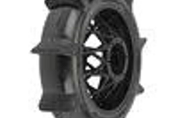 Proline Racing PRO1023810   Roost MX Sand/Snow Paddle Motorcycle Tire Mounted on Black Wheel for Promoto-MX Rear