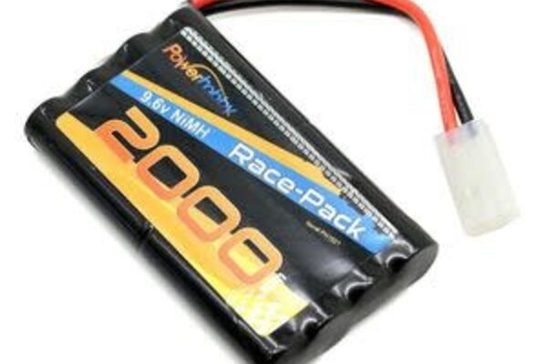 Powerhobby PHBPH1521  Airsoft NiMH 9.6V 2000mAh Battery Pack for RC Car, Robot