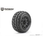 Powerhobby PHB1801CBMSGB  Powerhobby 1/8 MT 3.8 Tomahawk Belted Mounted Tires w Removable Hex Wheels (2)