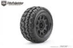 Powerhobby PHB1801CBMSGB  Powerhobby 1/8 MT 3.8 Tomahawk Belted Mounted Tires w Removable Hex Wheels