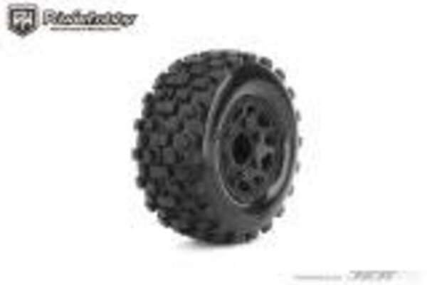 Powerhobby PHB3105CBMSGB  Powerhobby WASTELAND SC Belted Tires (2) with Removable Hex Wheels
