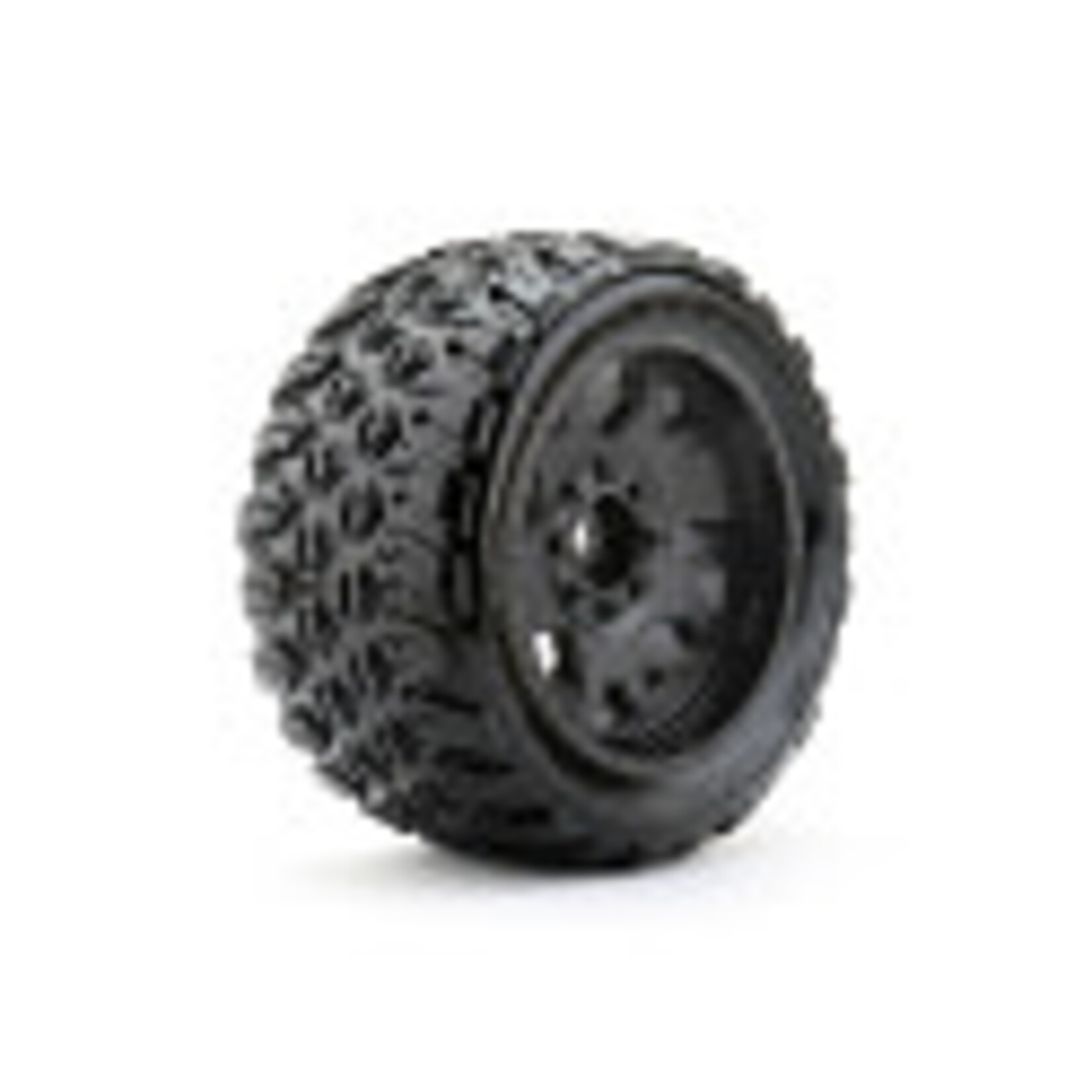 Jetko Tires JKO5802CBMSGBB1 1/5 XMT King Cobra Tires Mounted on Black Claw Rims, Medium Soft, Belted, 24mm for Traxxas X-Maxx (2)