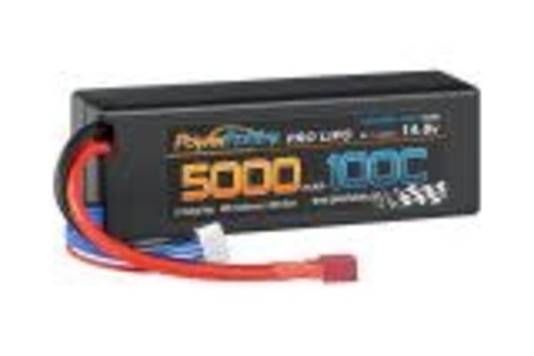 Powerhobby PHB4S5000100LCGDEANS  Powerhobby 4S 14.8V 5000mah 100C Lipo Battery w DEANS Plug Hard Case LCG