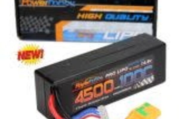 Powerhobby PHB4S4500100XT90   4s 14.8V 4500mah 100c Lipo Batery w Xt90 Plug Hard Case 4-Cell