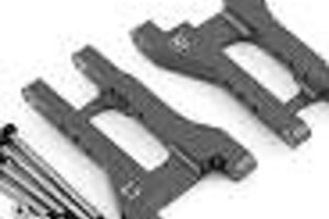ST Racing Concepts SPTST27501GM  Aluminum Toe-In Reducing Rear A-Arms 1 Degree Lock-Nut Hinge-Pins for Traxxas Drag Slash, Gun Metal