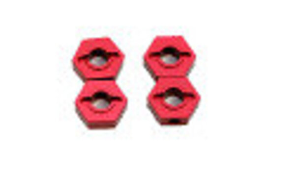 ST Racing Concepts SPTST1654R  Aluminum 12mm Hex Adapters, Red, for Traxxas Slash 4x4 / Drag Slash, 4pcs