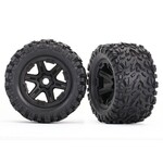 Traxxas 8672   Tires & wheels, assembled, glued (black wheels, Talon EXT tires, foam inserts) (2) (17mm splined) (TSM® rated)