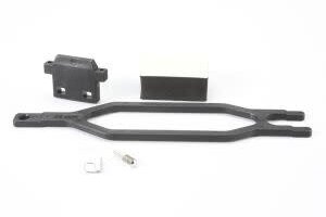 Traxxas 5827 Hold down, battery/ hold down retainer/ battery post/ foam spacer/ angled body clip