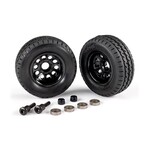 Traxxas 9797 Trailer wheels (2)/ tires (2)/ mounting hardware