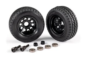 Traxxas 9797 Trailer wheels (2)/ tires (2)/ mounting hardware
