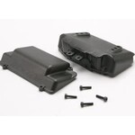 Traxxas 5515X Battery Box, bumper (rear) (includes battery case with bosses for wheelie bar, cover, and foam pad)
