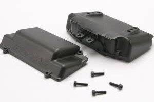 Traxxas 5515X Battery Box, bumper (rear) (includes battery case with bosses for wheelie bar, cover, and foam pad)
