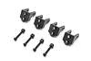 TLR (Team Losi Racing) TLR314010	 Upper Shock Mount, Aluminum, Black (4): Mini LMT