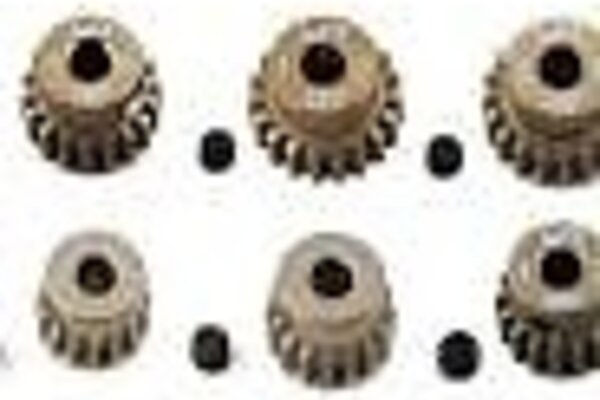Yeah Racing YEA-MG-48015-020 Yeah Racing Hard Coated 48P Aluminum Pinion Gear Set (15, 16, 17, 18, 19, 20T) (3.17mm Bore)