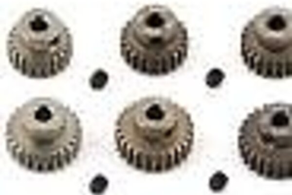 Yeah Racing YEA-MG-48021-026  Yeah Racing Hard Coated 48P Aluminum Pinion Gear Set (21, 22, 23, 24, 25, 26T) (3.17mm Bore)