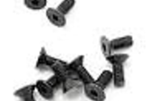 Protek RC PTK-H-2302   ProTek RC 4x10mm "High Strength" Flat Head Screws (10)