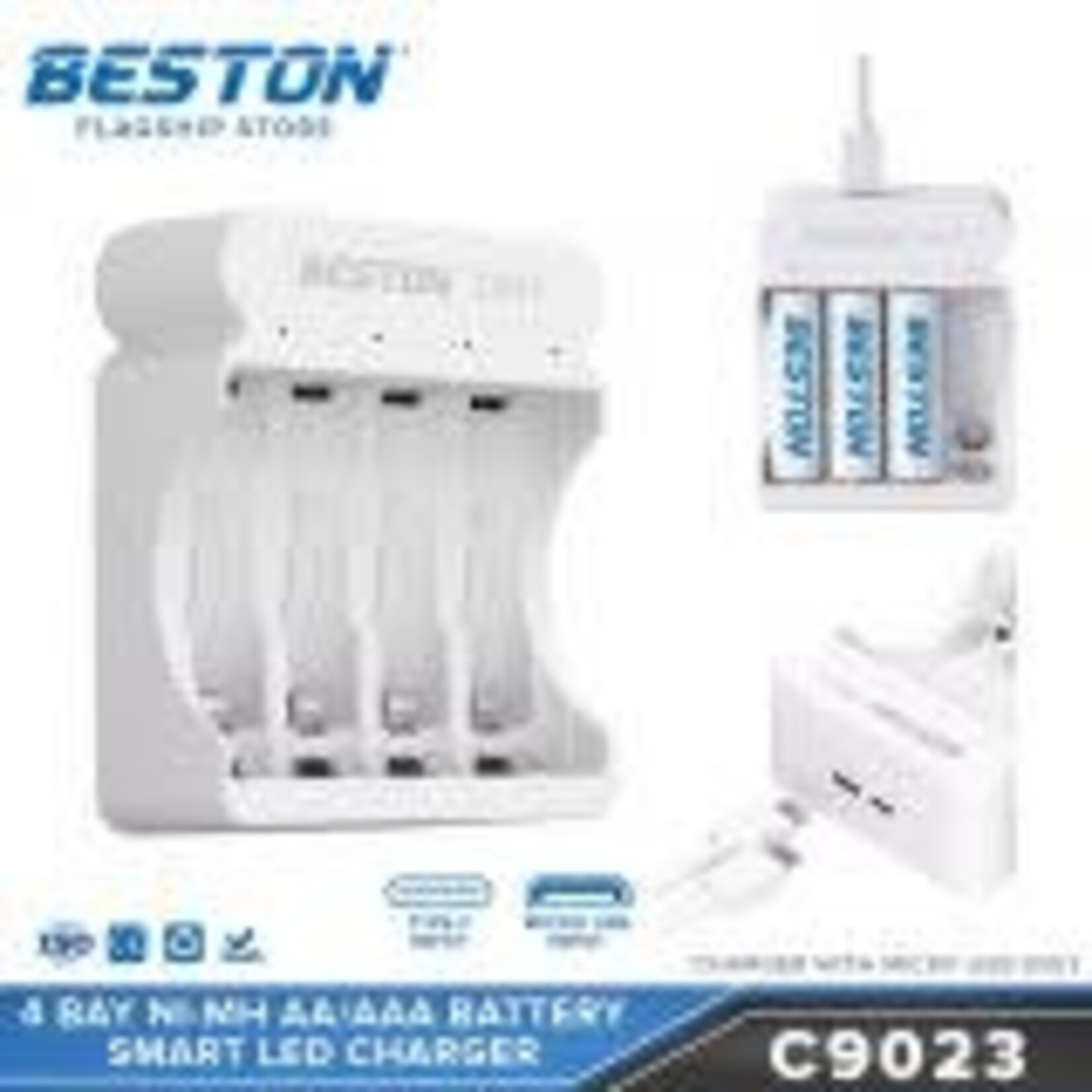 BESTON Beston C9023  Beston Smart Led Charger for Ni-MH AA / AAA Battery