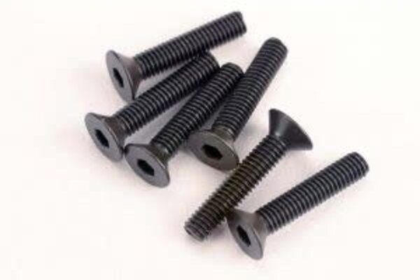Traxxas 2553 Screws, 3x15mm countersunk machine (6) (hex drive)