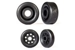 Traxxas 9461 Wheels, wheelie bar, black (26mm (2), 18mm (2))