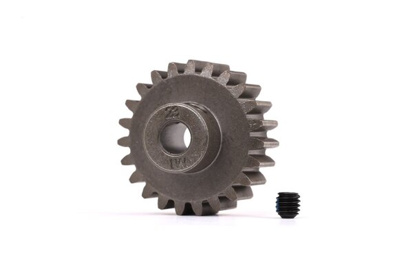 Traxxas 6481X Gear, 23-T pinion (1.0 metric pitch) (fits 5mm shaft)/ set screw (for use only with steel spur gears)
