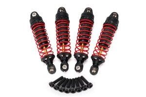 Traxxas 7665 Shocks, GTR hard-anodized, PTFE-coated aluminum bodies with TiN shafts (fully assembled w/ springs) (4) / 2.5x10mm CS (8)
