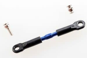 Traxxas 3737A Turnbuckle, aluminum (blue-anodized), camber link, front, 39mm (1) (assembled w/rod ends)/ hollow balls (2)