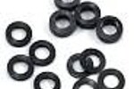 Protek RC PTK-8370   RC Aluminum Ball Stud Washer Set (Black) (12) (0.5mm, 1.0mm & 2.0mm)