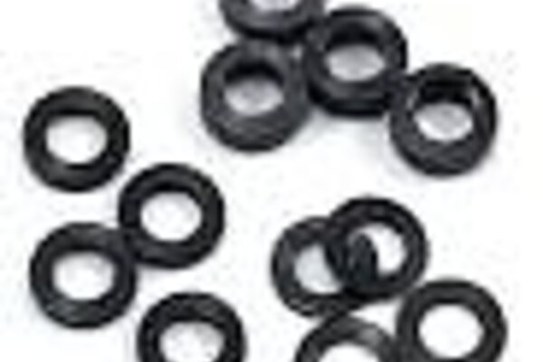 Protek RC PTK-8370   RC Aluminum Ball Stud Washer Set (Black) (12) (0.5mm, 1.0mm & 2.0mm)