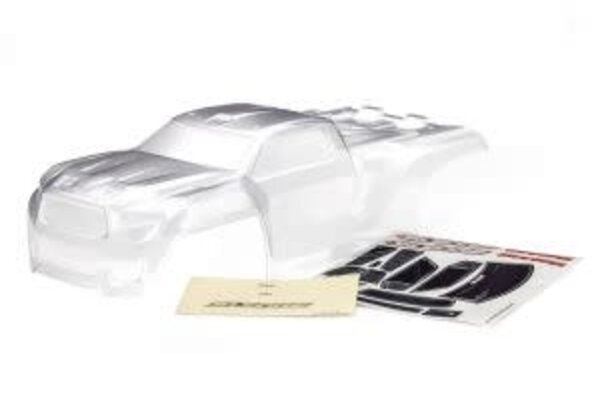 Traxxas 9511 Body, Sledge™ (clear, requires painting)/window, grille, lights decal sheet