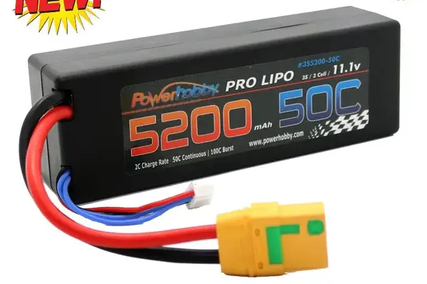 Powerhobby PH3S5200MAH50CXT90HC     PreviousNext     Powerhobby 3S 11.1V 5200mAh 50C Lipo Battery w XT90 Plug 3-Cell Hard Case