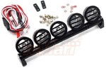 Yeah Racing YA-0370BK Yeah Racing 125mm Aluminum LED Light Bar w/5 Light Pods (Black)