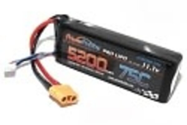 Powerhobby PHB3S520075C  5200mAh 11.1V 3S 75C Lipo Battery w/ Hardwired XT90