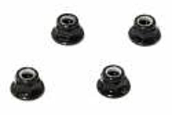 HPI Racing HPIZ682   Flanged Lock Nut M5 (Black/4pcs)