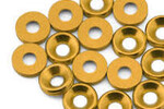 BRO-TBR-6061CSWKITY  Team Brood 3mm 6061 Aluminum Countersunk Washer (Yellow) (16)