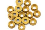 Team Brood BRO-TBR-6061CHWKITY  Team Brood 3mm 6061 Aluminum Cap Head Washer (Yellow) (16)