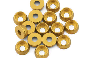 Team Brood BRO-TBR-6061CHWKITY  Team Brood 3mm 6061 Aluminum Cap Head Washer (Yellow) (16)