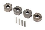 Traxxas 9069 Wheel hubs, 12mm hex (steel), extreme heavy duty (4)/ 2x9.8mm pin (4) (for use with #9080 upgrade kit and 6mm axles)